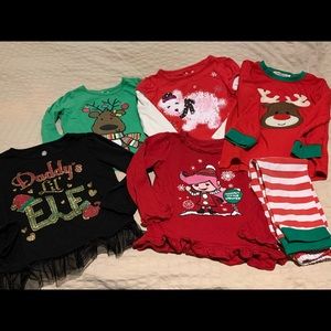 3T Christmas shirts and pajamas
